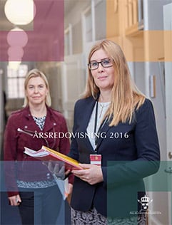 Bilden föreställer Åklagarmyndighetens årsredovisning 2016