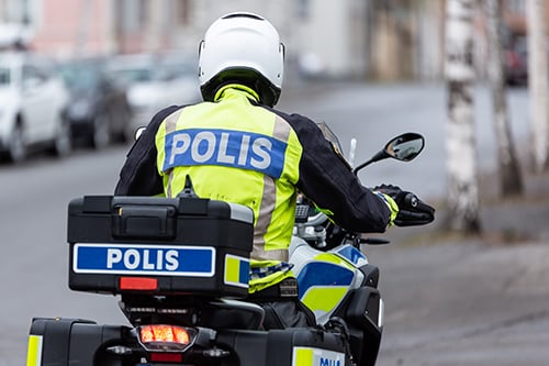 Polis på motorcykel