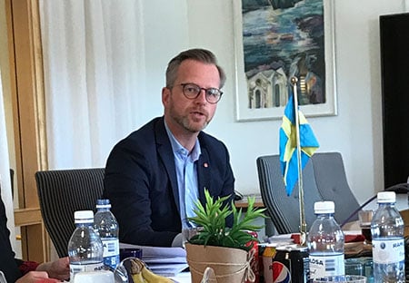 Inrikesminister Mikael Damberg besöker Åklagarkammaren i Norrköping. Foto: Maria Nilsson, Åklagarmyndigheten
