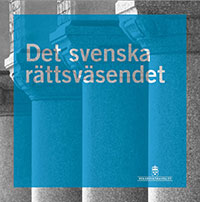 Framsida av folder om det svenska rättsväsendet